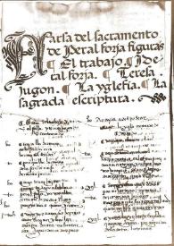 Farsa del sacramento de Peralforja | Biblioteca Virtual Miguel de Cervantes