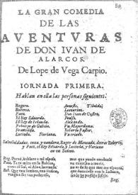 Las aventuras de Don Juan de Alarcos : gran comedia / Lope de Vega | Biblioteca Virtual Miguel de Cervantes