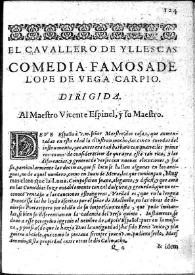 El caballero de Illescas : comedia famosa / Lope de Vega | Biblioteca Virtual Miguel de Cervantes