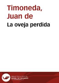 La oveja perdida / Juan de Timoneda | Biblioteca Virtual Miguel de Cervantes