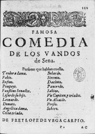 Los bandos de Sena : famosa comedia / Lope de Vega | Biblioteca Virtual Miguel de Cervantes