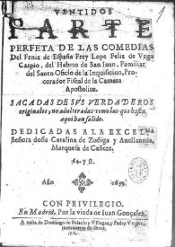 Ventidós parte perfeta de las Comedias del Fénix de España Frey Lope Félix de Vega Carpio | Biblioteca Virtual Miguel de Cervantes