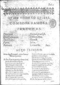 Quien todo lo quiere : comedia famosa / Lope de Vega | Biblioteca Virtual Miguel de Cervantes