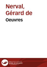 Oeuvres / Gérard de Nerval | Biblioteca Virtual Miguel de Cervantes