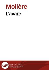 L'avare / Molière; M. Eugène Despois; Paul Mesnard | Biblioteca Virtual Miguel de Cervantes