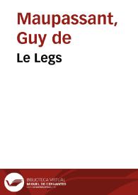 Le Legs / Guy de Maupassant | Biblioteca Virtual Miguel de Cervantes