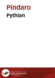 Pythian / Pindar | Biblioteca Virtual Miguel de Cervantes