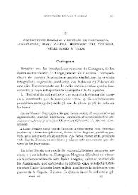 Inscripciones romanas y griegas de Cartagena, Almazarrón, Pego, Valera, Herramélluri, Córdoba, Vélez Rubio y Vera / Fidel Fita | Biblioteca Virtual Miguel de Cervantes