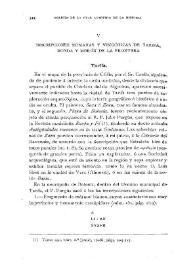 Inscripciones romanas y visigóticas de Tarifa, Ronda y Morón de la Frontera / Fidel Fita | Biblioteca Virtual Miguel de Cervantes