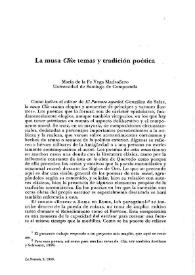 La musa "Clío": temas y tradición poética / María de la Fe Vega Madroñero | Biblioteca Virtual Miguel de Cervantes