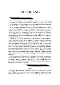 Noticias. Boletín de la Real Academia de la Historia, tomo 56 (marzo 1910). Cuaderno III / [F. F. y A. R. V.] | Biblioteca Virtual Miguel de Cervantes