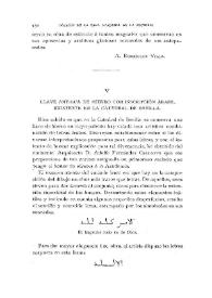 Llave antigua de hierro con inscripción árabe, existente en la Catedral de Sevilla / Eduardo Saavedra | Biblioteca Virtual Miguel de Cervantes