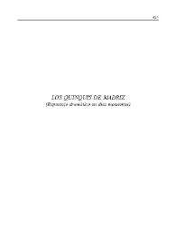 Los quinquis de Madriz / José María Rodríguez Méndez | Biblioteca Virtual Miguel de Cervantes