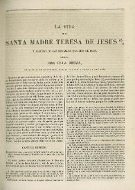 La vida de la Santa Madre Teresa de Jesús, y algunas de las mercedes que Dios le hizo, escritas por ella misma | Biblioteca Virtual Miguel de Cervantes