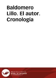 Baldomero Lillo. Cronología / Berta López Morales | Biblioteca Virtual Miguel de Cervantes