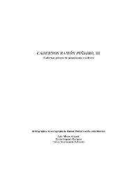 Cadernos Ramón Piñeiro, III (Cadernos galegos de pensamento e cultura). Bibliografía e hemerografía de Ramón Piñeiro : unha contribución / Luís Alonso Girgado, María Cuquejo Enríquez, Teresa Monteagudo Cabaleiro | Biblioteca Virtual Miguel de Cervantes