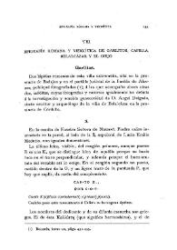 Epigrafía romana y visigótica de Garlitos, Capilla, Belalcázar y El Guijo / Fidel Fita | Biblioteca Virtual Miguel de Cervantes