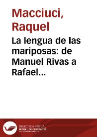 La lengua de las mariposas: de Manuel Rivas a Rafael Azcona : (o El golpe a la República de los maestros) / Raquel Macciuci | Biblioteca Virtual Miguel de Cervantes