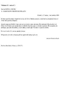 Epistolario. Vol. 15. Noviembre 1898 - Febrero 1901 / Marcelino Menéndez y Pelayo; edición al cuidado de Manuel Revuelta Sañudo | Biblioteca Virtual Miguel de Cervantes