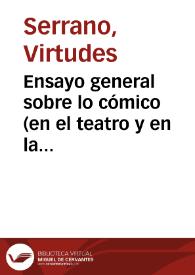 Ensayo general sobre lo cómico (en el teatro y en la vida), de Alfonso Sastre / Virtudes Serrano | Biblioteca Virtual Miguel de Cervantes