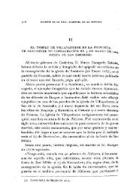 El templo de Villapaderne en la provincia de Santander. Su consagración en 3 de marzo de 1214, fiesta de San Emeterio / Fidel Fita | Biblioteca Virtual Miguel de Cervantes