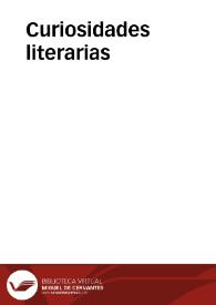 Curiosidades literarias | Biblioteca Virtual Miguel de Cervantes