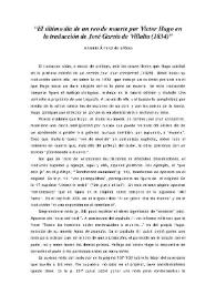 "El último día de un reo de muerte" por Víctor Hugo en la traducción de José García de Villalta (1834) / por Antonio Álvarez de la Rosa | Biblioteca Virtual Miguel de Cervantes