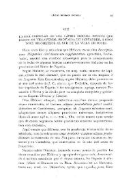 La era consular de una lápida romana inédita que existe en Villaverde, provincia de Santander, a unos doce kilómetros al sur de la villa de Potes / Eduardo Jusué | Biblioteca Virtual Miguel de Cervantes