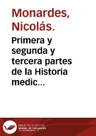 Primera y segunda y tercera partes de la Historia medicinal de las cosas que se traen de nuestras Indias occidentales, que siruen en medicina ; Tratado de la piedra bezaar ... ; Dialogo de las grandezas del hierro ... ; Tratado de la Nieue ... / hechos por el doctor Monardes | Biblioteca Virtual Miguel de Cervantes