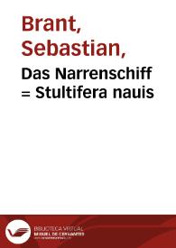 Das Narrenschiff = : Stultifera nauis / [Sebastian Brant]; a jacobo Locher, Philomuso, translata; cum additionibus Thomae Beccadelli | Biblioteca Virtual Miguel de Cervantes