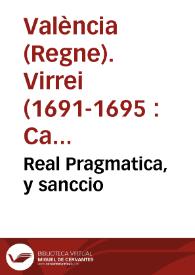 Real Pragmatica, y sanccio / manada publicar per ... D. Carlos Homodei, Moura ... Virrey ... de Valencia; ab la qual se prohibix lo ioch de tafureria cobrant dret de taulage | Biblioteca Virtual Miguel de Cervantes