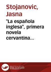 "La española inglesa", primera novela cervantina vertida al serbio (1885) / Jasna Stojanovic | Biblioteca Virtual Miguel de Cervantes