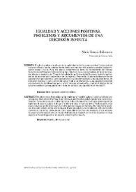 Igualdad y acciones positivas. Problemas y argumentos de una discusión infinita / Maria Vittoria Ballestrero | Biblioteca Virtual Miguel de Cervantes