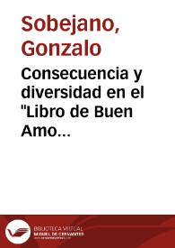 Consecuencia y diversidad en el "Libro de Buen Amor" / por Gonzalo Sobejano | Biblioteca Virtual Miguel de Cervantes