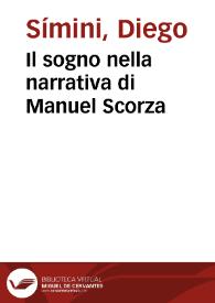 Il sogno nella narrativa di Manuel Scorza / Diego Símini | Biblioteca Virtual Miguel de Cervantes