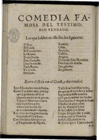 El testimonio vengado | Biblioteca Virtual Miguel de Cervantes