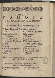 El Secretario de si mismo | Biblioteca Virtual Miguel de Cervantes