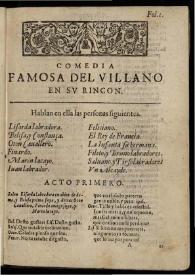 El villano en su rincon | Biblioteca Virtual Miguel de Cervantes