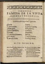 La viuda, casada y donzella | Biblioteca Virtual Miguel de Cervantes