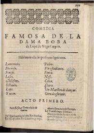 La Dama boba | Biblioteca Virtual Miguel de Cervantes