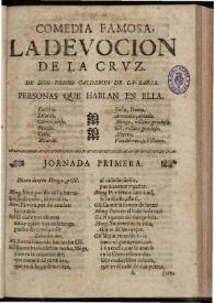 La devoción de la Cruz | Biblioteca Virtual Miguel de Cervantes