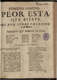 Peor está que estaba | Biblioteca Virtual Miguel de Cervantes