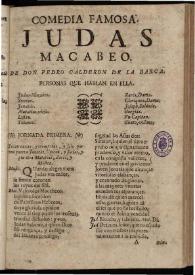 Judas Macabeo | Biblioteca Virtual Miguel de Cervantes