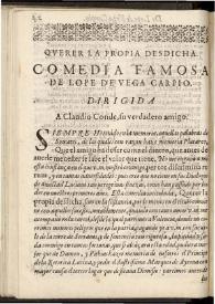 Querer la propia desdicha | Biblioteca Virtual Miguel de Cervantes