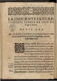 La inocente sangre | Biblioteca Virtual Miguel de Cervantes