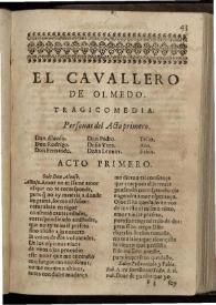 El Cauallero de Olmedo | Biblioteca Virtual Miguel de Cervantes