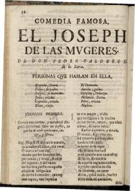 El Joseph de las mugeres | Biblioteca Virtual Miguel de Cervantes