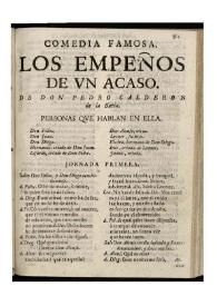 Los empeños de un acaso | Biblioteca Virtual Miguel de Cervantes