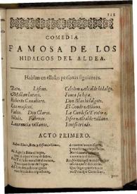 Los hidalgos del aldea | Biblioteca Virtual Miguel de Cervantes