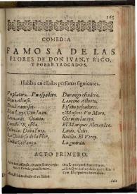 Las flores de D.Iuan, y rico y pobre trocados | Biblioteca Virtual Miguel de Cervantes